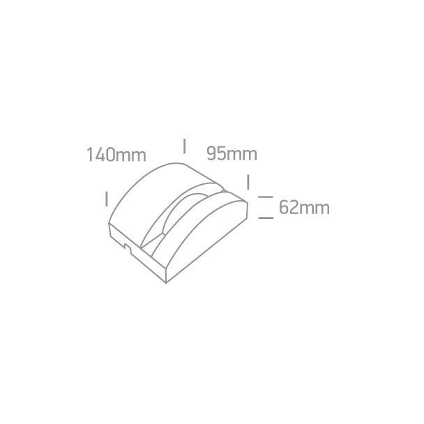 ONE LIGHT 67454/AN/W Kalanos lampa do oświetlenia ramy okna antracyt LED 3000K 6W IP65