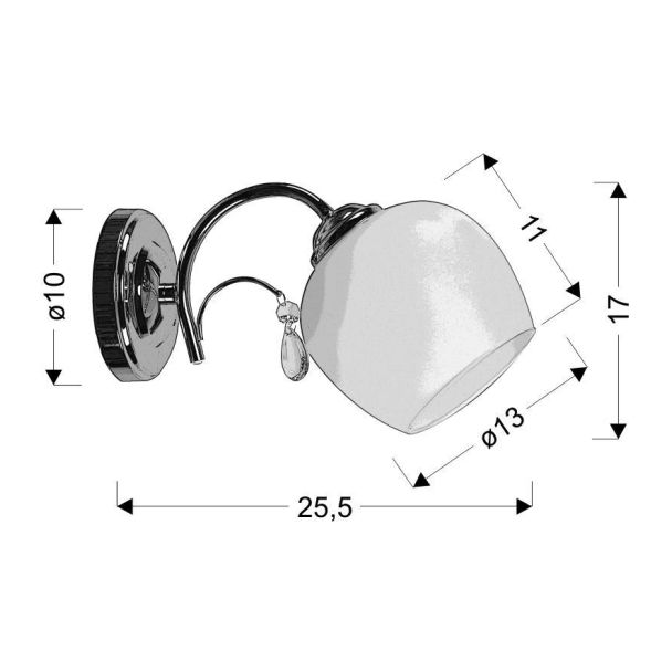CANDELLUX 21-76984 ZACHERA LAMPA KINKIET 1X40W E27 BIAŁY