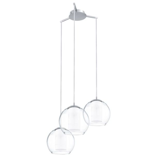 EGLO 92762 LAMPA BOLSANO OPRAWA WISZĄCA HL/3 E27 CHROM/KLAR/SATINIERT BOLSANO