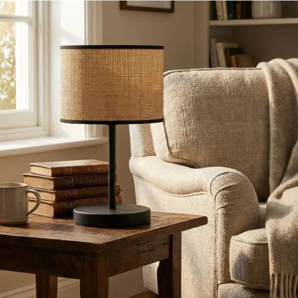 EMIBIG 1654/LN1 ECO LN1 BL RATTAN LAMPKA BIURKOWA