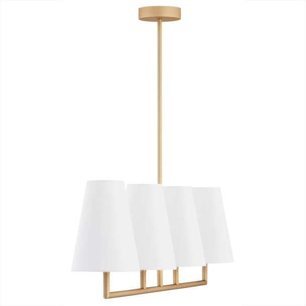ARGON 1828 SAFIANO lampa wisząca 4 pł. biały, złoty