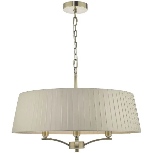DAR CRI0429 CRISTIN 4LT PENDANT ANT BRA CW TAUPE RIBBON SHD