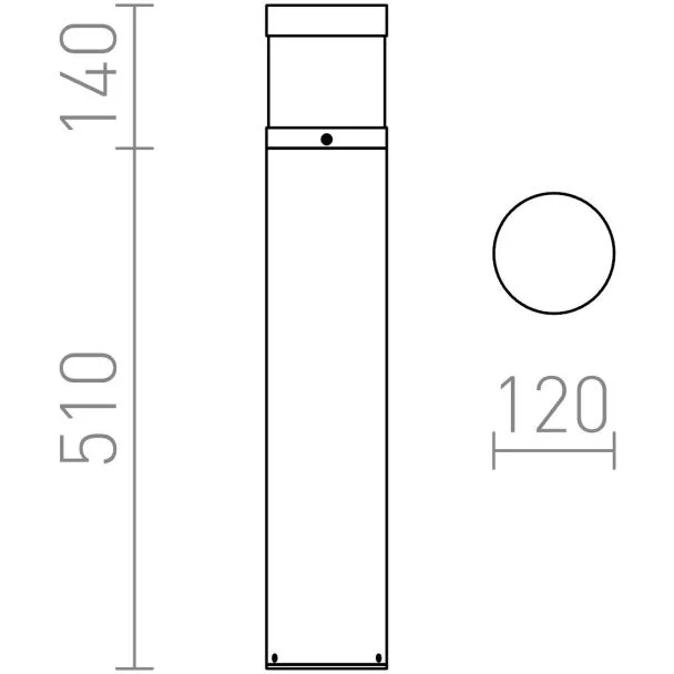 RENDL R12626 ABAX 65 podłogowa antracyt 230V LED 15W IP54 3000K