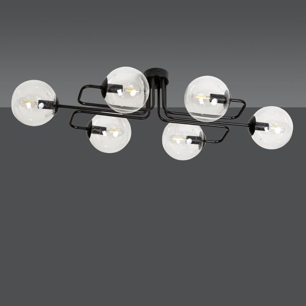 EMIBIG 831/6A LAMPA SUFITOWA BRENDI 6A BL TRANSPARENT