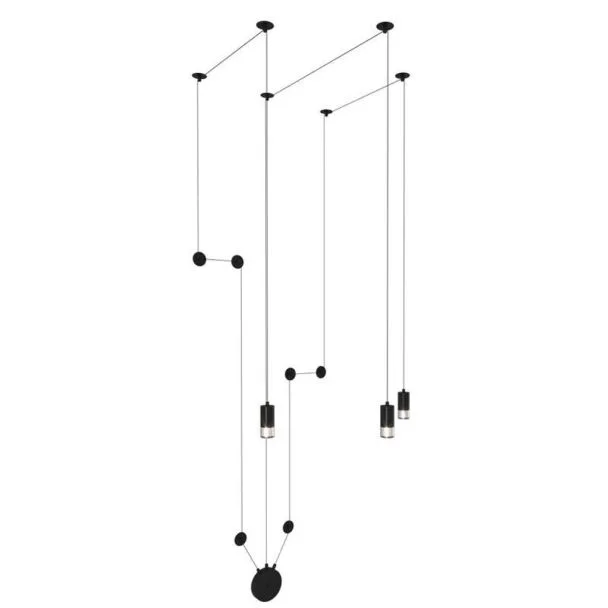 Step into Design XT012-3W Lampa ścienna LINEA-3 WALL czarna