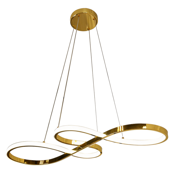 LIGHT PRESTIGE LP-1982/1P GD Lampa wisząca Twist 50 cm złota LED CCT