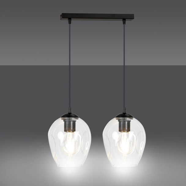 EMIBIG 679/2 LAMPA WISZĄCA ISTAR 2 BL TRANSPARENT