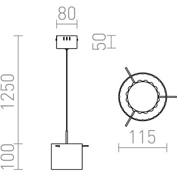 RENDL R11679 ESTRA I wisząca biała szkło przezroczyste 230V LED 5W 3000K