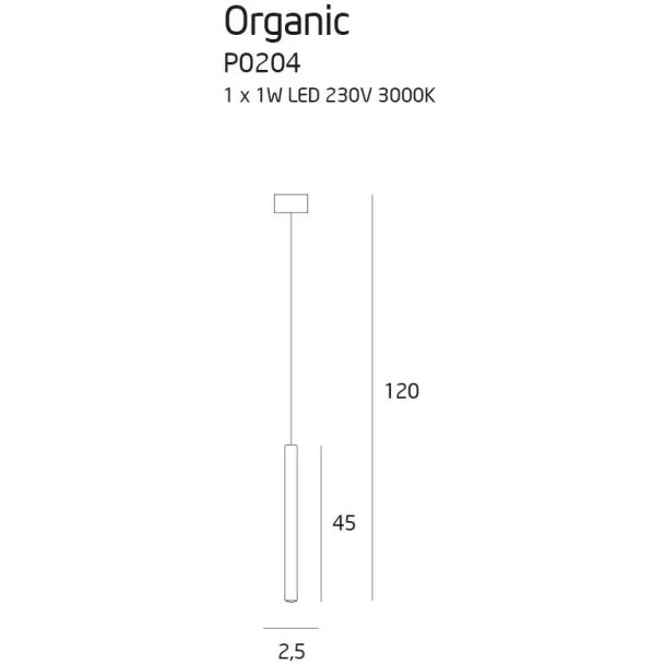 MAXLIGHT ORGANIC GOLD lampa wisząca P0204