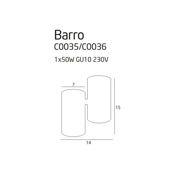 MAXLIGHT BARRO lampa sufitowa C0035