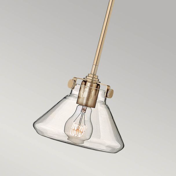 ELSTEAD Congress HK-CONGRESS-P-A-BC 1 Light Clear Glass Pendant - Brushed Caramel