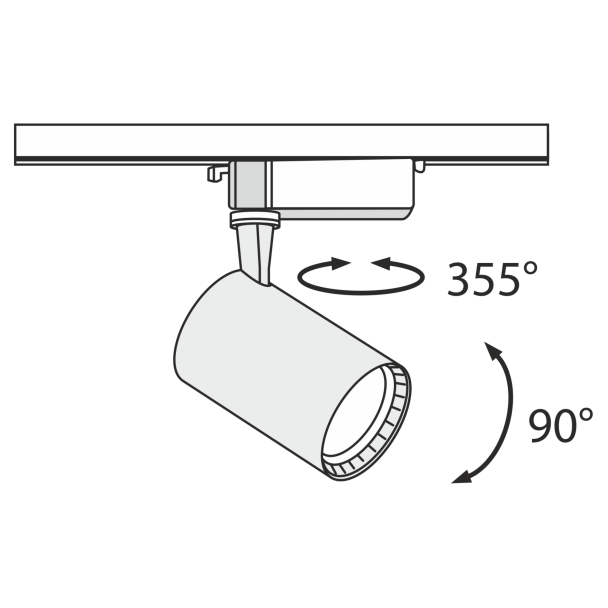 MAYTONI TR003-1-12W3K-B Single phase track system Track lamps Track Lighting Black oprawa 1-fazowy