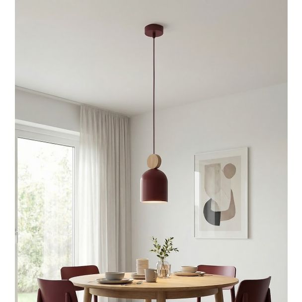 EMIBIG 1695/1 MESI 1 BURGUNDY LAMPA WISZĄCA