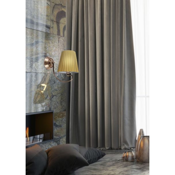 WYPRZEDAŻ CANDELLUX 21-33963 MOZART LAMPA KINKIET 1X60W E27 PATYNOWA MIEDŹ MIODOWY