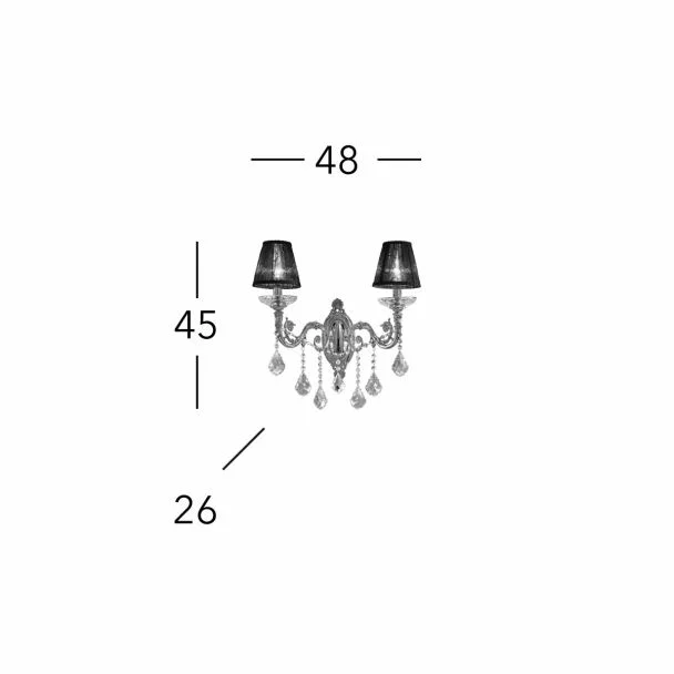 KOLARZ 1299.62.4.SPT CONTARINI CRYSTAL lampa ścienna