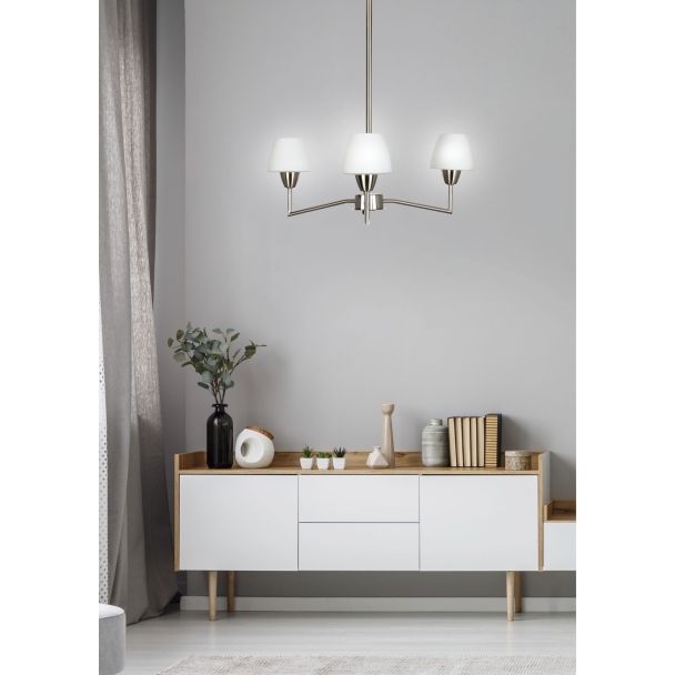 CANDELLUX 33-10639 TOGO LAMPA WISZĄCA 3X40W G9 NIKIEL MAT PROMOCJA