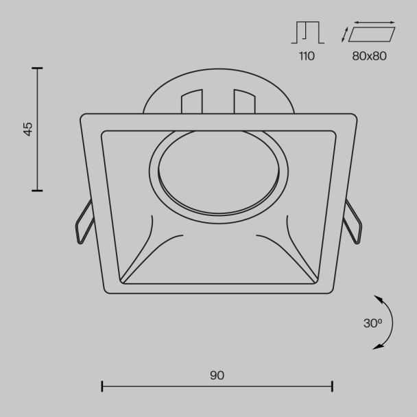 MAYTONI DL029-2-01B Dot Downlight czarny