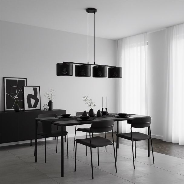 EMIBIG 1670/4 LUX 4 BLACK LAMPA WISZĄCA