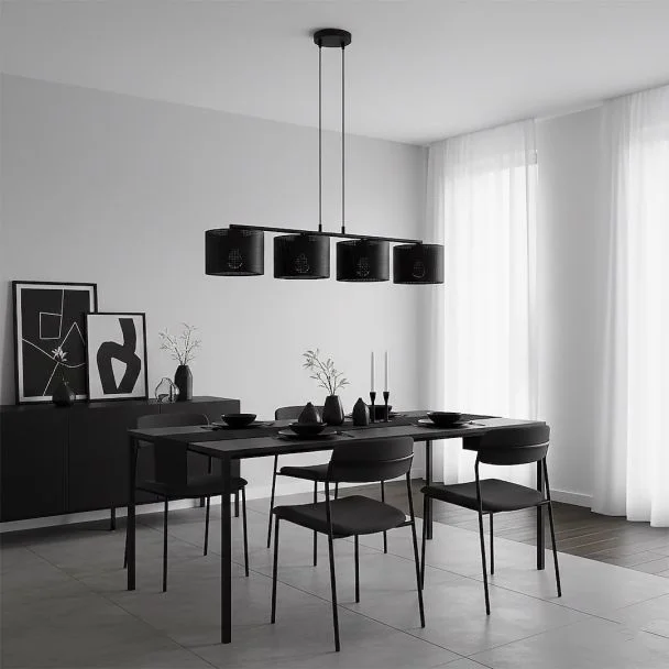 EMIBIG 1670/4 LUX 4 BLACK LAMPA WISZĄCA