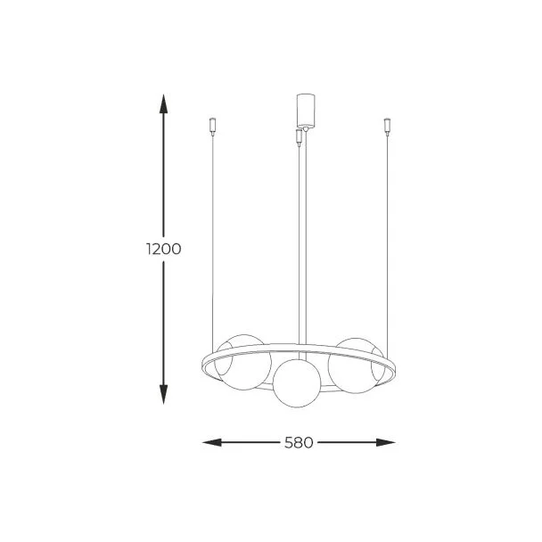 ZUMALINE 5004 ORBIT 3 PENDANT LAMP