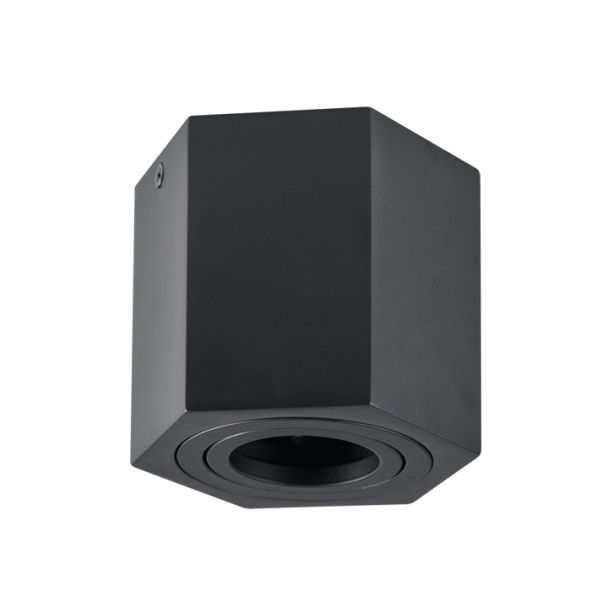Polux 313188 Oprawa natynkowa HEXAGON czarna 1xGU10