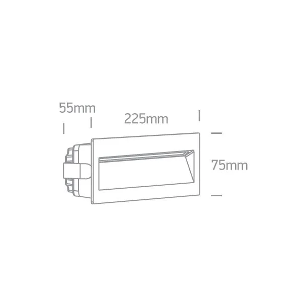 ONE LIGHT 68068C/AN/W Lapas 2 wpust ścienny antracyt LED 3000K 6W IP65