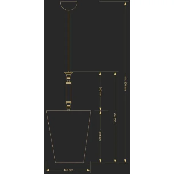 KUTEK NAPOLI NAP-ZWD-1(P/A) lampa wisząca z abażurem
