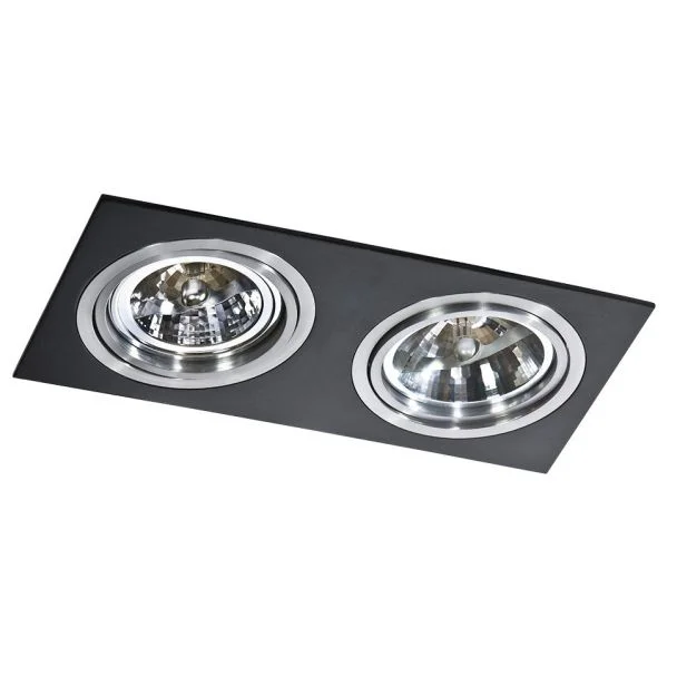 AZZARDO GM2200-BK-ALU / AZ0772 Siro 2 (black/aluminium) Lampa wpuszczane