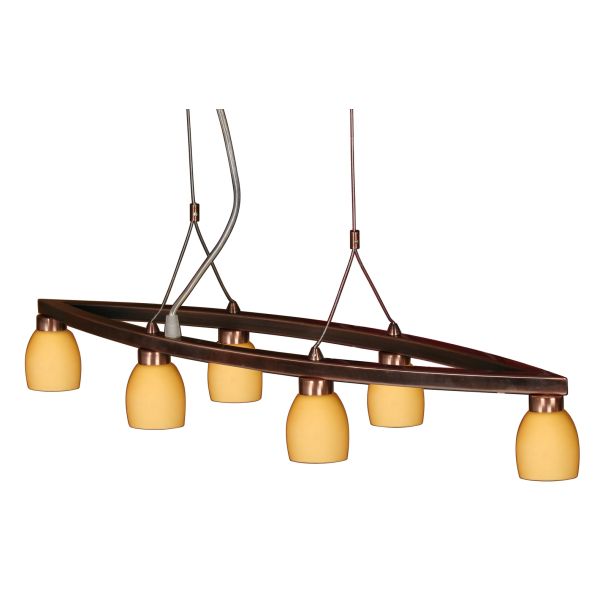 CANDELLUX 36-10707 DAKOTA ZWIS 6X40W G9 OVAL MIEDŹ