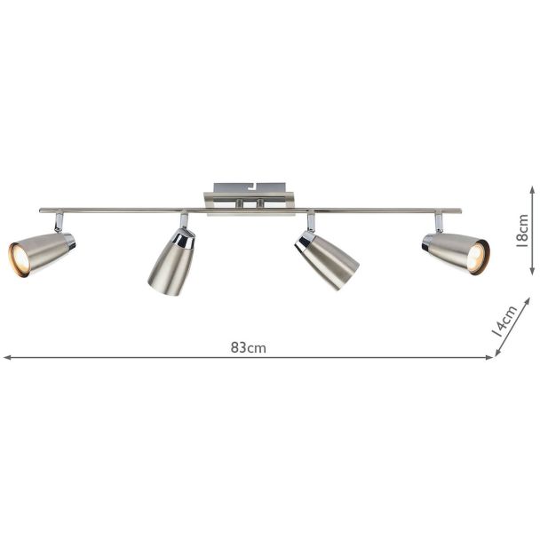 DAR LOF8446 LOFT 4LT LE BAR SAT CHR/ POL CHR