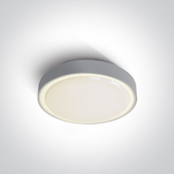 ONE LIGHT 67280E/G Rafti szary plafon E27 IP65 korpus ABS i klosz PC
