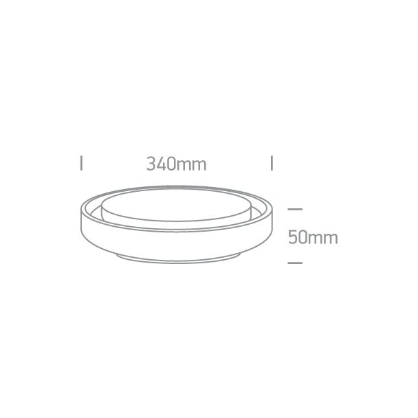 ONE LIGHT 67384/AN/W Moulki plafon antracyt LED 3000K 30W IP54