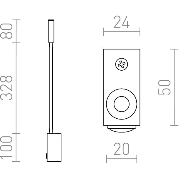 RENDL R12945 EKE ścienna czarna 230V LED 3W 60° 3000K