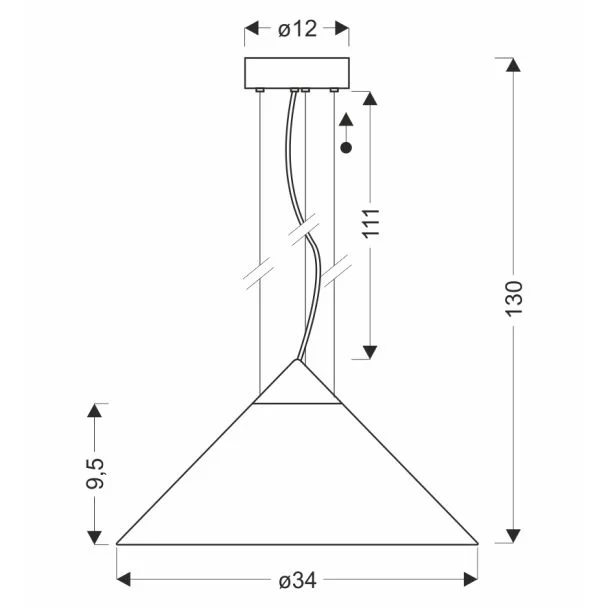 CANDELLUX STUDIO 31-51073 PRESTO 34 lampa wisząca