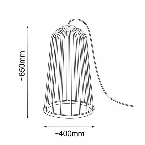 ANTIGO Lampa stojąca ogrodowa no. moon I - Czarna (650 mm) 9419