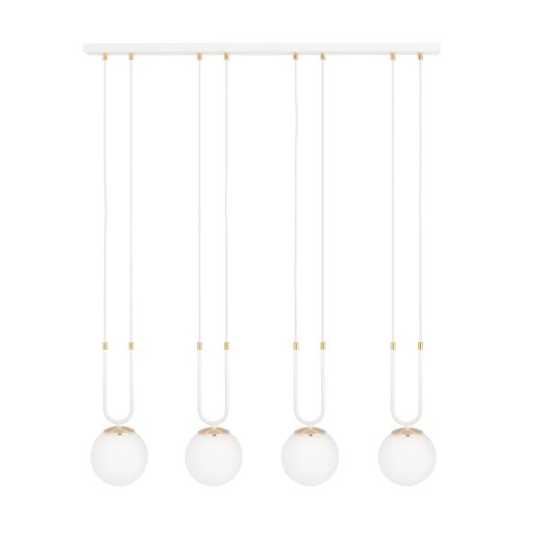 EMIBIG 1115/4 LAMPA WISZĄCA GLAM 4 WHITE/OPAL