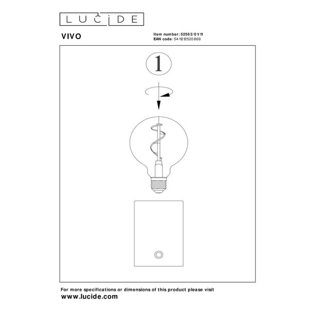 LUCIDE VIVO 52502/01/11 lampa stołowa