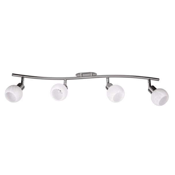 CANDELLUX 94-07162 ALABASTER LISTWA 4X40W G9 SATYNA+CHROM