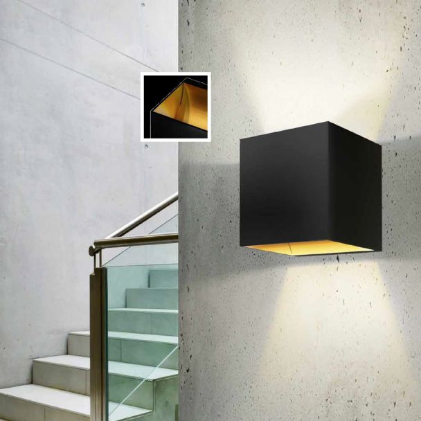 AZZARDO GM1109-BK-GO / AZ1052 Mars wall (black/gold) Lampa ścienna / kinkiet