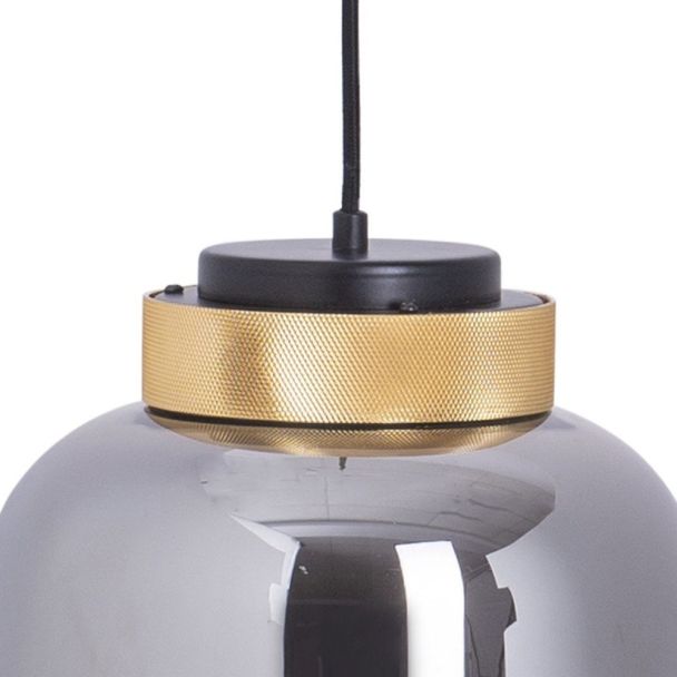 Step into Design 9969P/A smoky Lampa wisząca BOOM LED szaro złota 25 cm