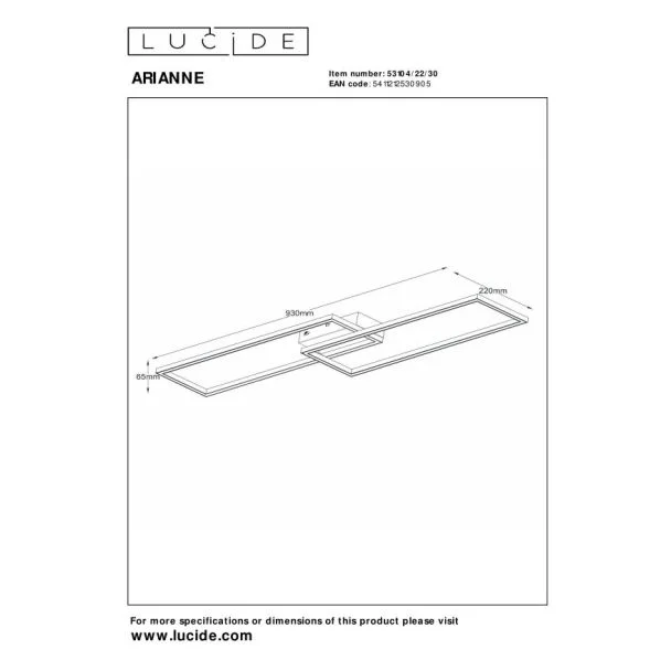 LUCIDE ARIANNE 53104/22/30 lampa sufitowa