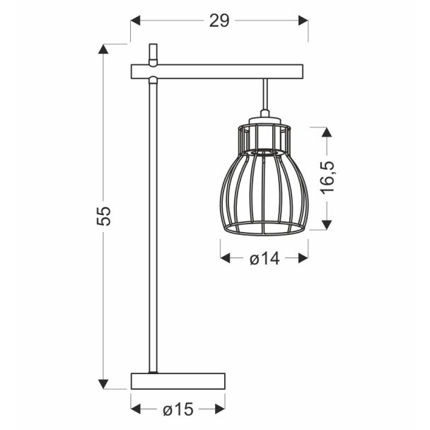CANDELLUX 41-80059 BERNITA LAMPA GABINETOWA 1X60W E27CZARNY