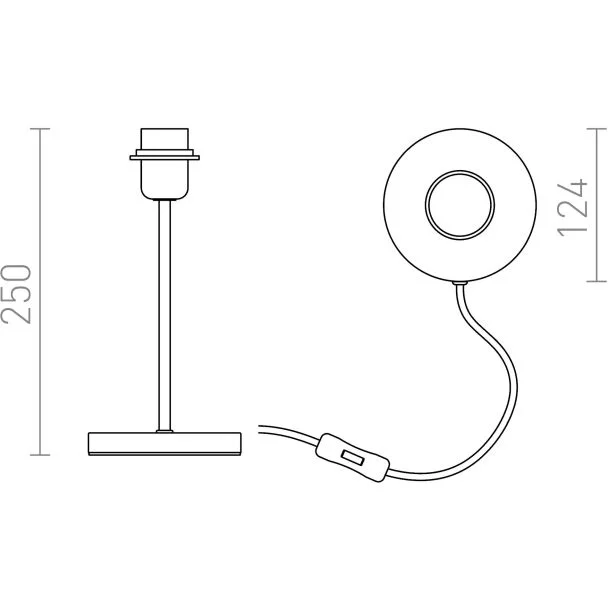 RENDL R12041 NYC stołowa stojak nikiel mat 230V E27 42W