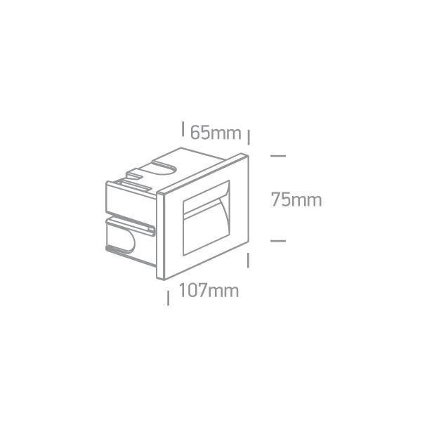 ONE LIGHT 68064/AN/W Simi 2 wpust ścienny antracyt LED 3000K 3,6W IP65