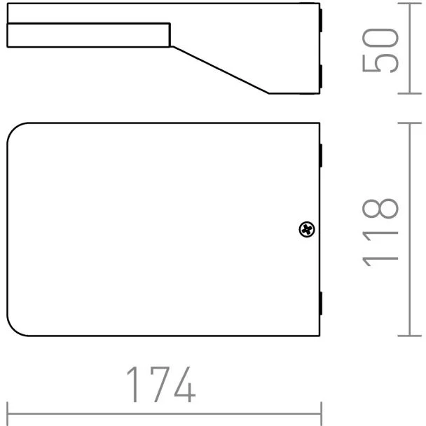 RENDL R11946 VIRGO ścienna antracyt 230V LED 9W IP65 3000K