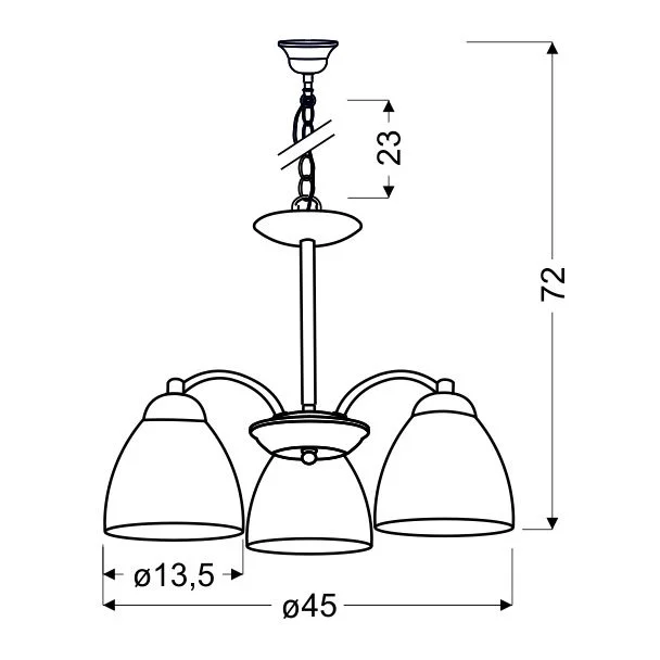 CANDELLUX 33-66152 ULI LAMPA WISZĄCA 3X60W E27 SATYNA