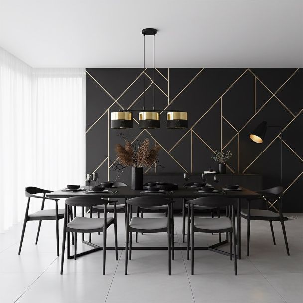 EMIBIG 1649/3 LUX 3 BL GOLD LAMPA WISZĄCA