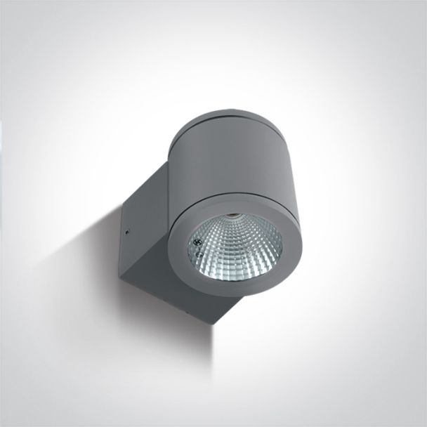 ONE LIGHT 67138E/G/W Mavrogeia szary zewnętrzny cylinder ścienny 3000K 6W IP54