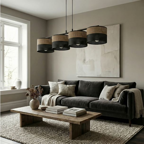 EMIBIG 1653/4 KARBON 4 BL BROWN LAMPA WISZĄCA