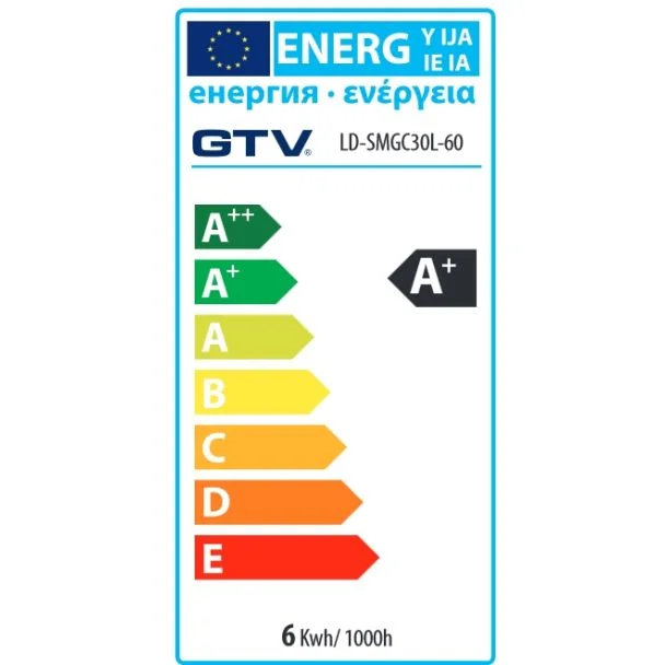 GTV LD-SMGC30L-60 LED E14 6W - WW